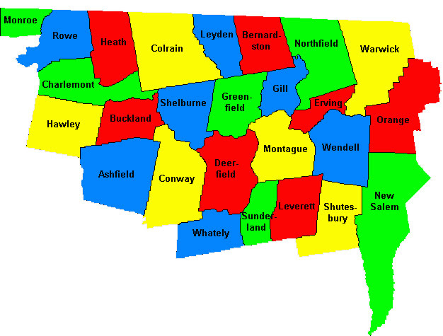 Massachusetts City Town Map