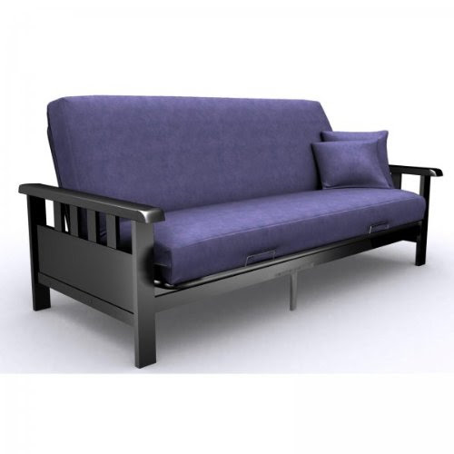 American Furniture Alliance Modern Loft Skyline Mission Futon Frame, Full, Black