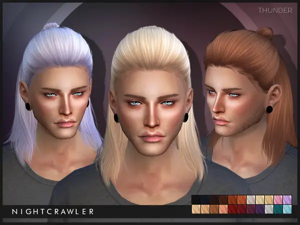Sims 4 Hairs ~ The Sims Resource: Thunder hair by Nightcrawler