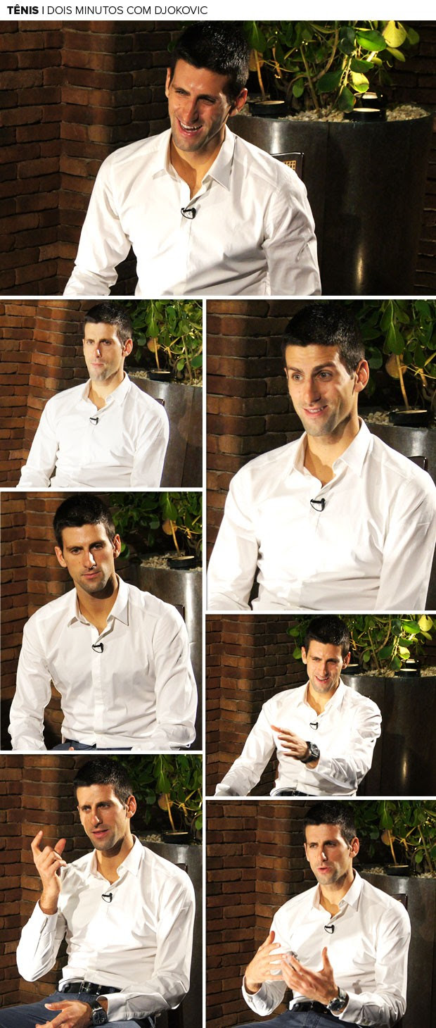 Galeria, Dois minutos com Djokovic (Foto: Editoria de Arte / Globoesporte.com)