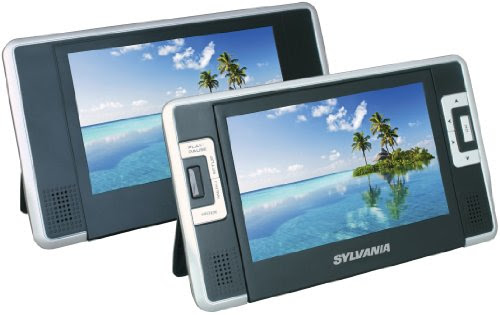 Sylvania SDVD8732 7-Inch Dual Screen Portable DVD Player with Built In 5 Hour Battery Life and USB/SD Card Reader
