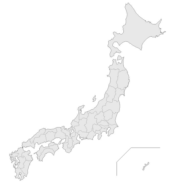 Craftmap 日本地図 グレー色