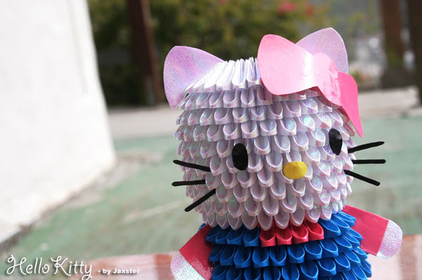 上 キティちゃん 折り紙 立体 無料の折り紙画像