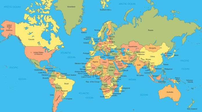 carte du monde capitales • Voyages - Cartes