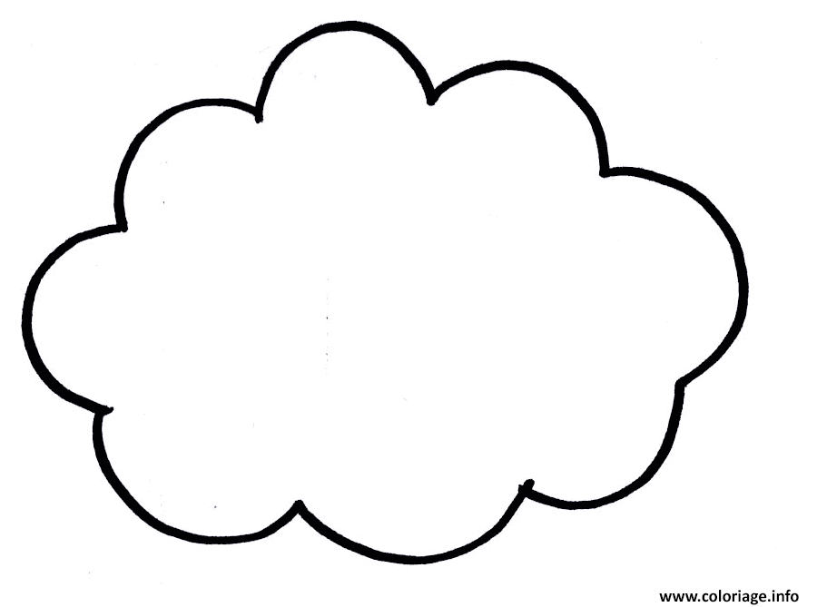 Coloriage dessin nuage rond - JeColorie.com