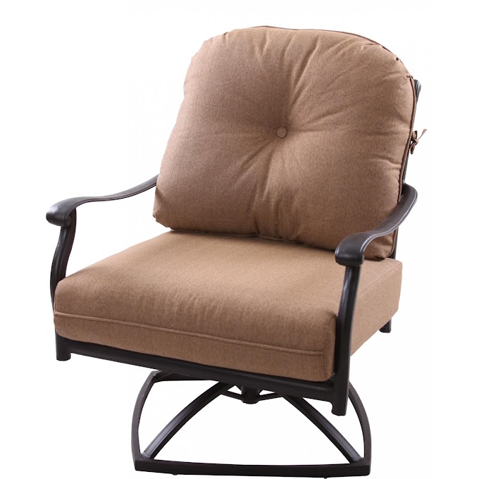 Swivel Rocking Patio Chairs / Belmont Aluminum Swivel Rocker Dining Chair with Cushion ... : Patioland nassau outdoor patio swivel rocker club chair set of 4 cast aluminum antique bronze sunbrella sesame cushions.