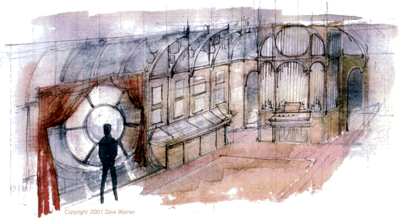 The Salon, looking forward, Copyright 2001 Dave Warren