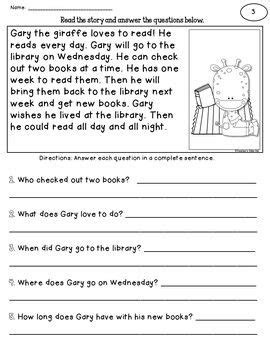 Printable reading passages with comprehension and vocabulary questions. reading comprehension worksheets reading comprehension worksheets