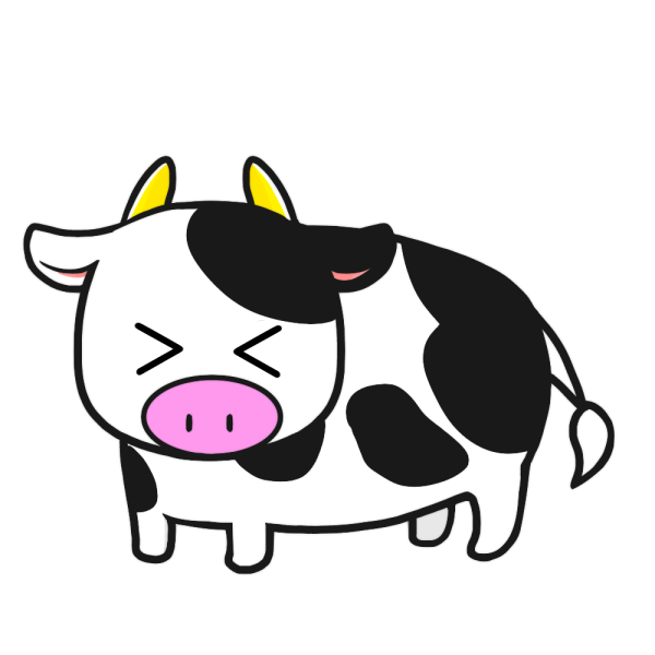 牛 困り顔 のイラスト かわいいフリー素材が無料のイラストレイン