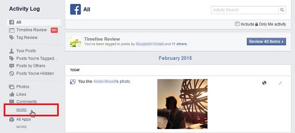 Remove Search History In Facebook