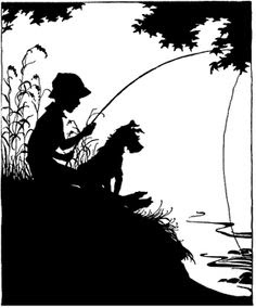 Download boy fishing clipart silhouette - Clipground