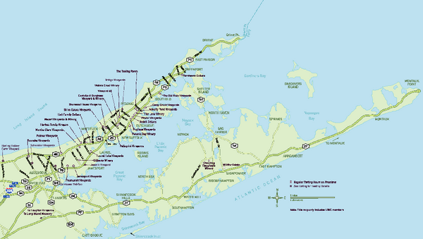 Long Island Winery Map Long Island Wineries Map   Long Island NY • mappery