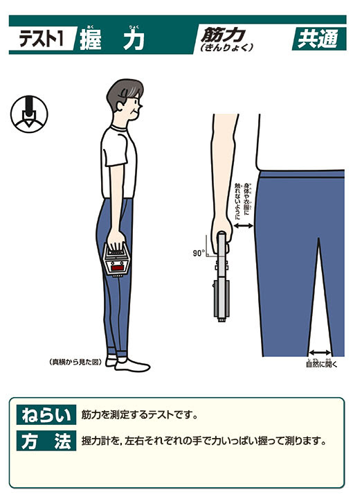 実施種目のご紹介 体力測定集計 分析システム 成人用 新体力テスト