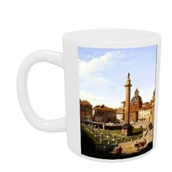 Art247 - A View of Trajan's Forum, Rome, 1821 (oil on.. - Tasse - Dimensions standards - White Mug Art247 - A View of Trajan's Forum, Rome, 1821 (oil on.. - Tasse - Dimensions standards - White Mug