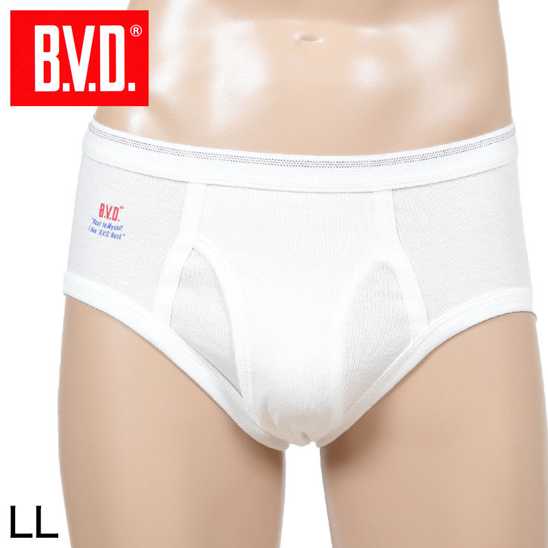 Bvd メンズブリーフ 綿100 Finest Touch Ex Ll コットン 前開き 下着 肌着 インナー 男性 紳士 パンツ ボトムス 白 ホワイト 大きなサイズ 在庫限り スタンダードブリーフ すててこねっと