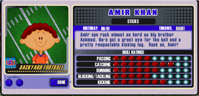 Backyard Sports Player Profile 2 Of 30 Amir Khan Backyardbaseball