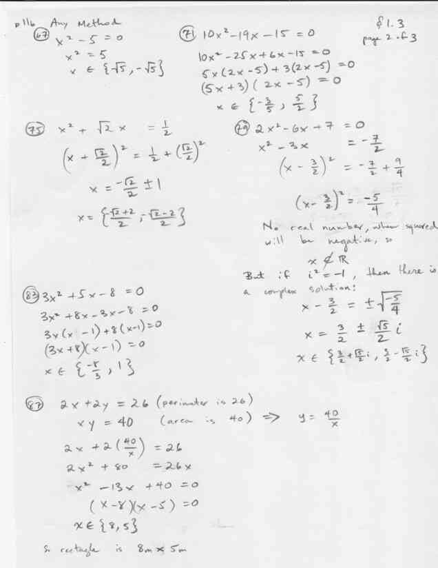 Hon Alg II/Trig