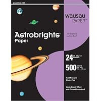 Wausau Astrobrights 24# Writing Paper, 500 count, Planetary Purple, 8.5 x 11 Inch