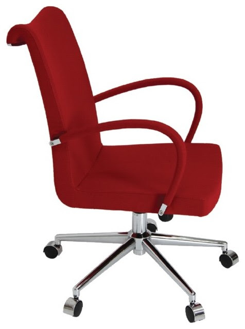 Tulip Arm Office Chair by sohoConcept - Red Leatherette ...