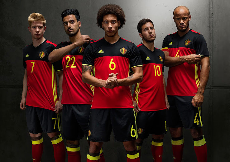 Fifaランキング1位 ベルギー代表 16年adidas新ユニフォーム ホームモデル 正式リリース Football Shirts Voltage Com サッカー各国代表 クラブユニフォーム