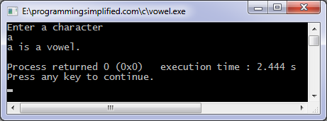 CHECK VOWEL OR NOT