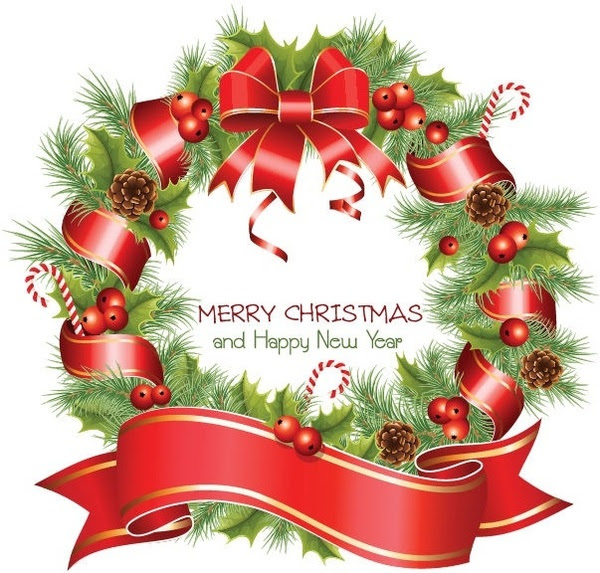 Download Vector Christmas Wreath Free vector in Encapsulated ...