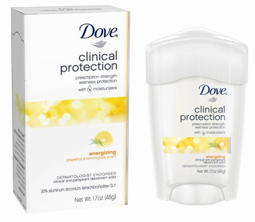 Dove Clinical Protection Anti-perspirant & Deodorant Solid, Energizing, 1.7-Ounce Packages (Pack of 2)