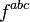 \ f^{abc}