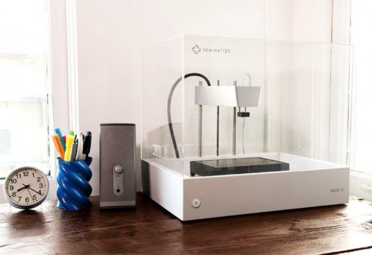 3D printer, New Matter, MOD-t, MOD-t 3D printer, fused deposition modeling, Frog Design, MakerBot, minimalism, 