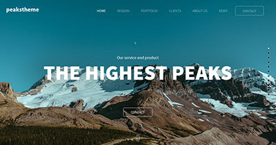 Peaks business parallax template