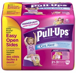 HUGGIES Pull-Ups Training Pants with Cool Alert Wetness Liner, Girls, 2T-3T, 58-Count Product Shot