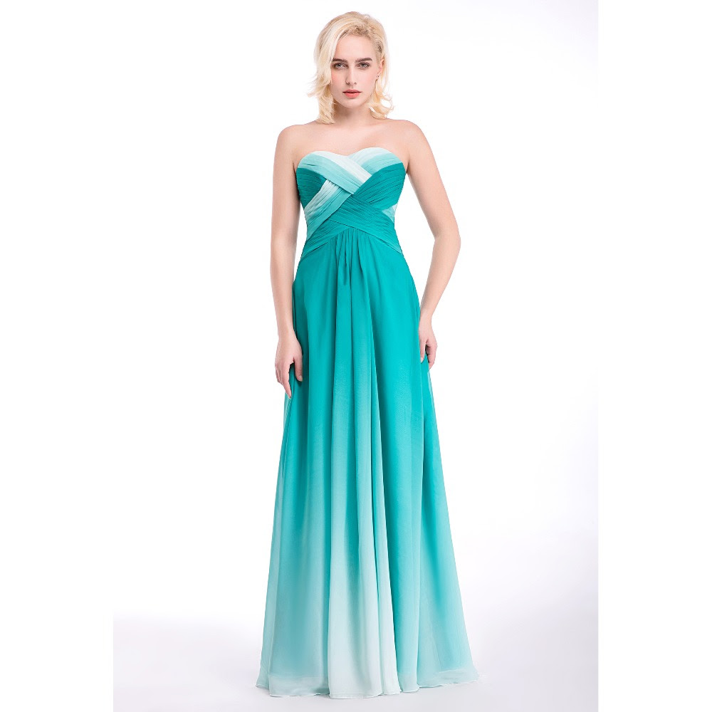 Hot Sale Cheap Gradient Blue Prom Dresses fast delivery Hot Sale Cheap Gradient Blue Prom Dresses fast delivery