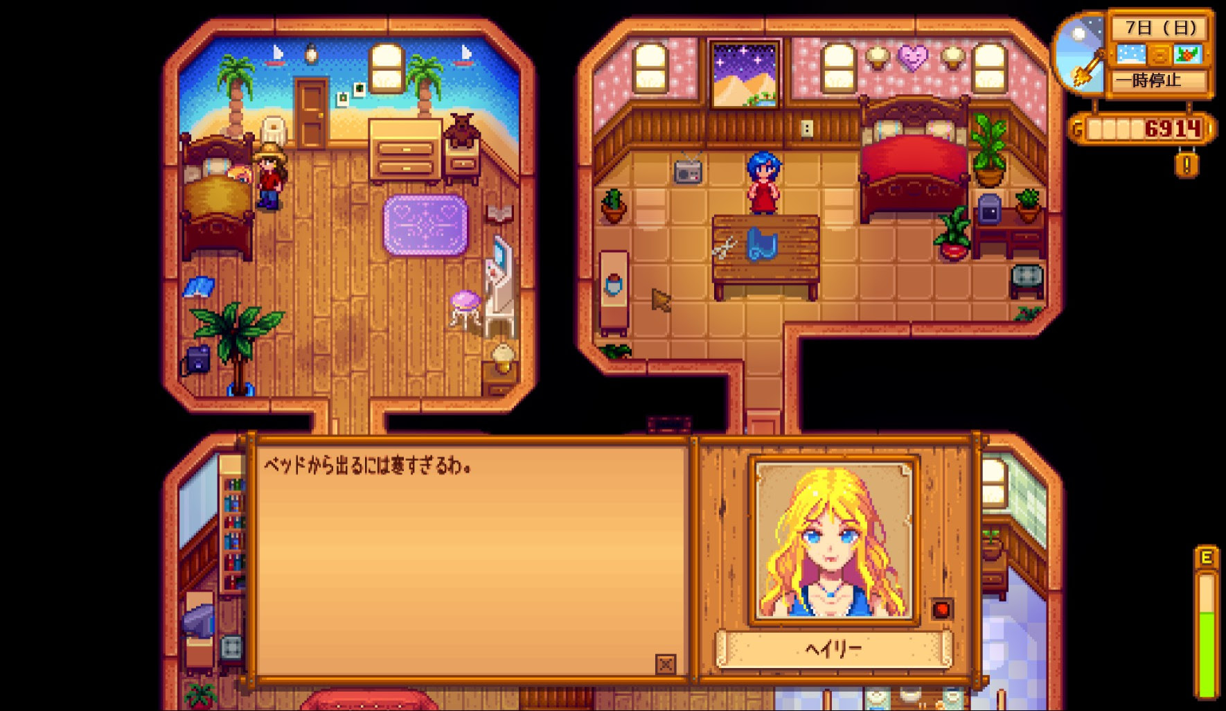 今日のstardew Valley日記 顔グラ変更 ただのゲーム日記