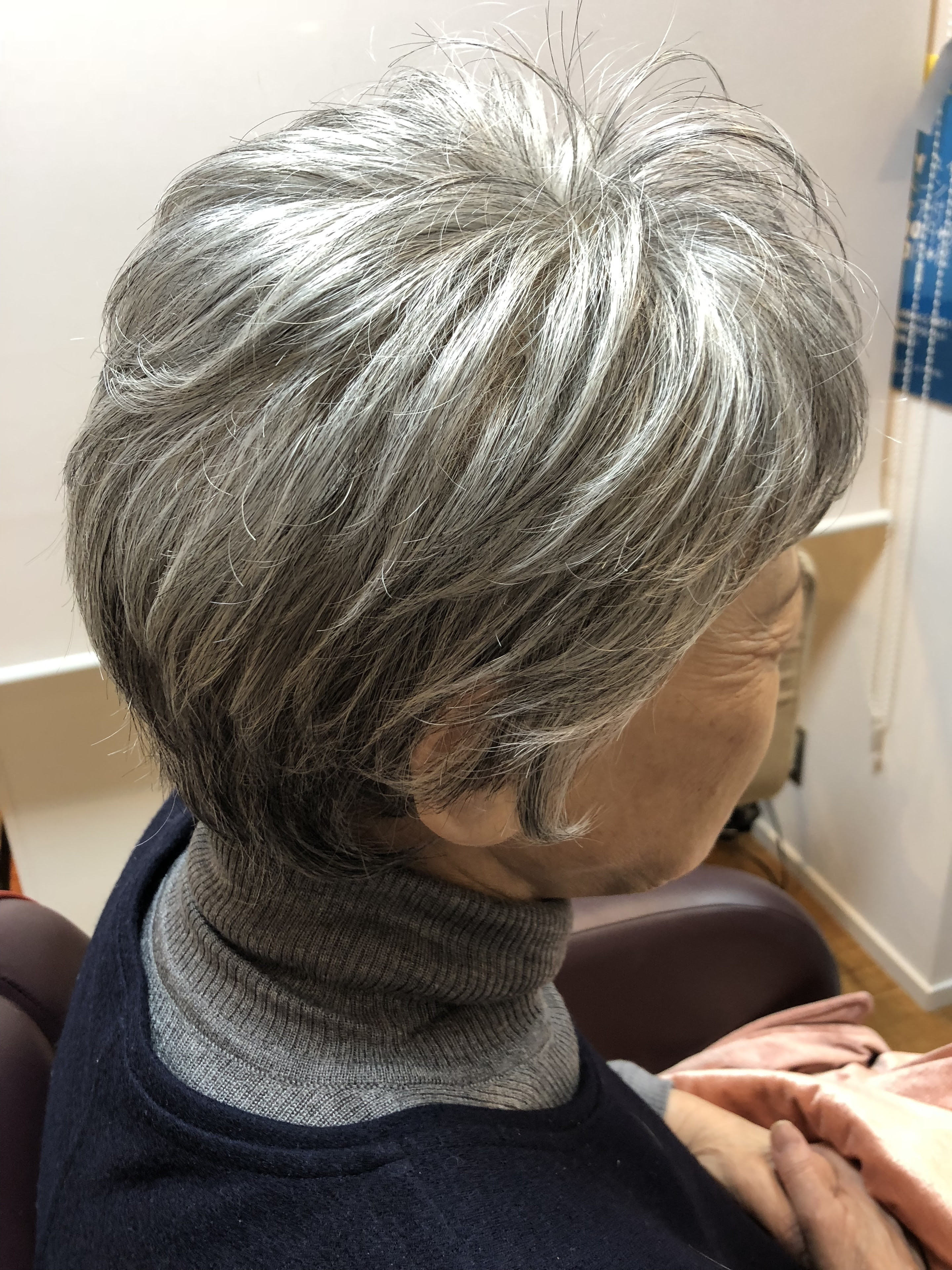 グレイヘアを楽しむ ふくりび医療用ウィッグ ミセスヘアスタイル Npo法人 全国福祉理美容師養成協会