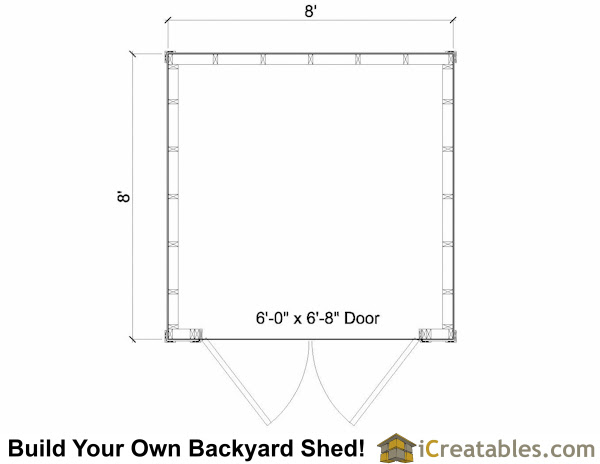 8x8 Lean To Shed Plans | Storage Shed Plans | icreatables.com