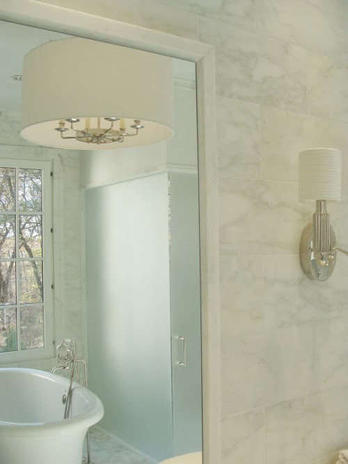 Frosted Glass Shower Door - Transitional - bathroom - Brian ...