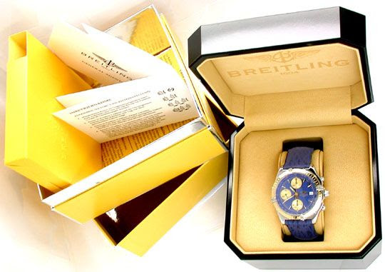 Original-Foto 4, HR-BREITLING-CHRONOMAT GOLDLÜNETTE SHOP! NEUZ PORTOFREI