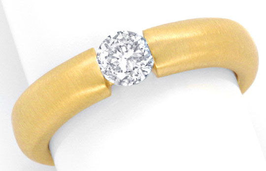 Originalfoto BRILLANT-SPANNRING DIAMANT MASSIV GELBGOLD