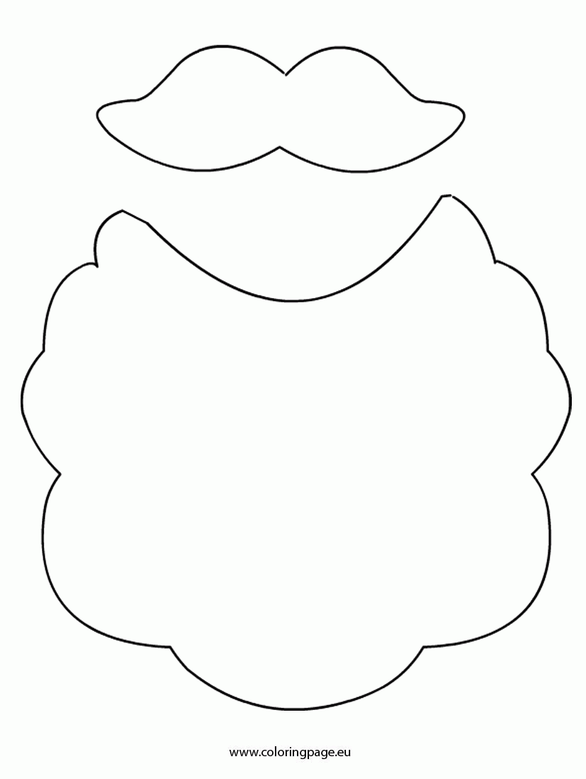 Beard Coloring Pages Santa Beard Coloring Page Beard Clip Art