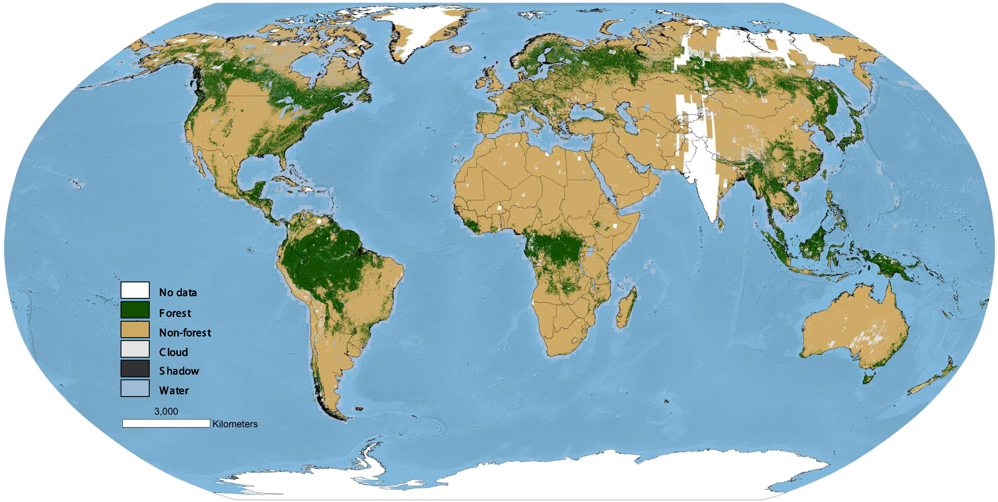 Researchers Create Global Map Of World S Forests Circa 1990