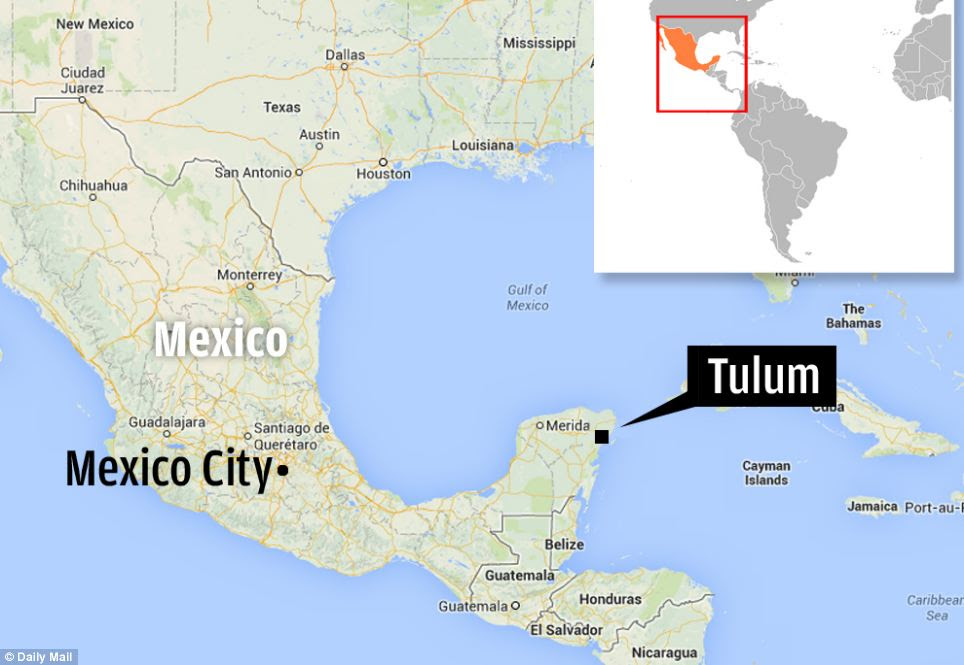 The cave can be found a short drive from the Maya city Tulum on the east coast of Mexico's Yucatan peninsula