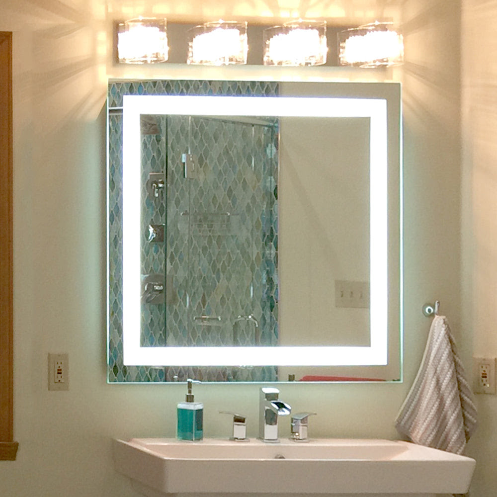 Front Lighted Led Bathroom Vanity Mirror 48 X 48 Square Mirrors Marble Front Lighted Led Bathroom Vanity Mirror 48 X 48 Square Mirrors Marble