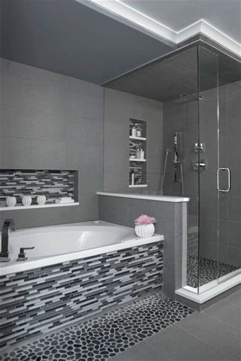 When we don't have one, we wish we had one, or don't know the difference. 30 grey shower tile ideas and pictures