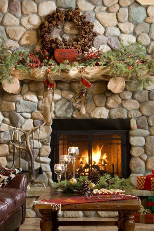 50 Awesome Fireplace Christmas Decoration Ideas - Interior Vogue