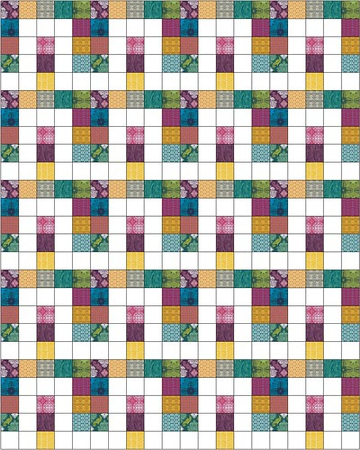 Precious Stones from Becoming a Confident Quilter - in True Colors