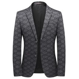 Spring Summer Male Blazer Single Breasted All Printed Mens Blazer Fashion Slim Fit Casual Man Blazer 4XL