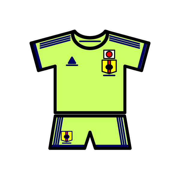 かわいいサッカー日本代表ユニフォームの無料イラスト 商用フリー オイデ43