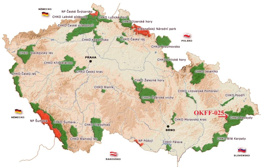 chko beskydy mapa OK1VEI • OKFF 025   CHKO Beskydy chko beskydy mapa