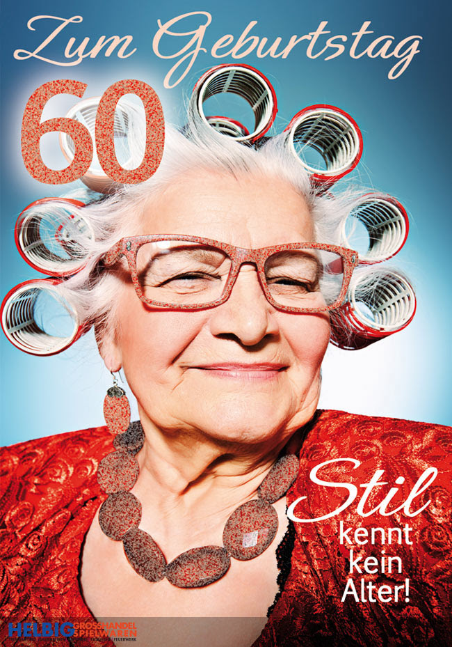 Glückwunschkarte 60. Geburtstag "Stil kennt kein Alter"-03061