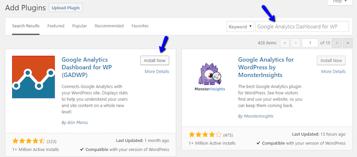 Google Analytics Dashboard for WP
